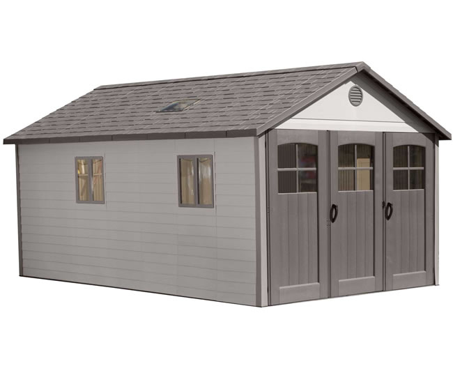 Lifetime 11x18 Plastic Storage Garage Kit w/ 9ft Wide 