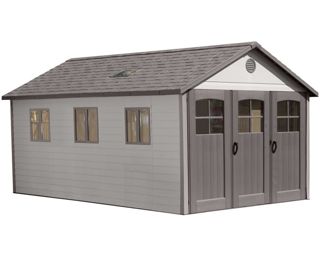 Lifetime 11x21 Storage Shed Garage w/ Floor &amp; Wide Doors 