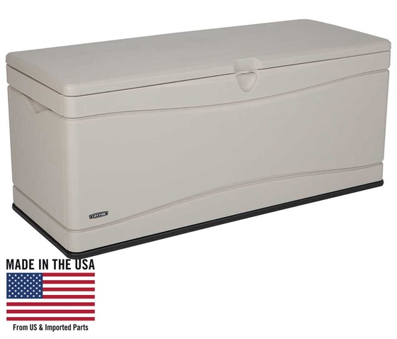 Lifetime 130 Gallon Plastic Deck Storage Box Made in USA