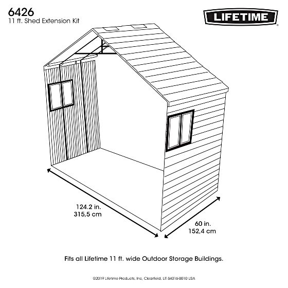 Lifetime 5' Extension Kit Measurements