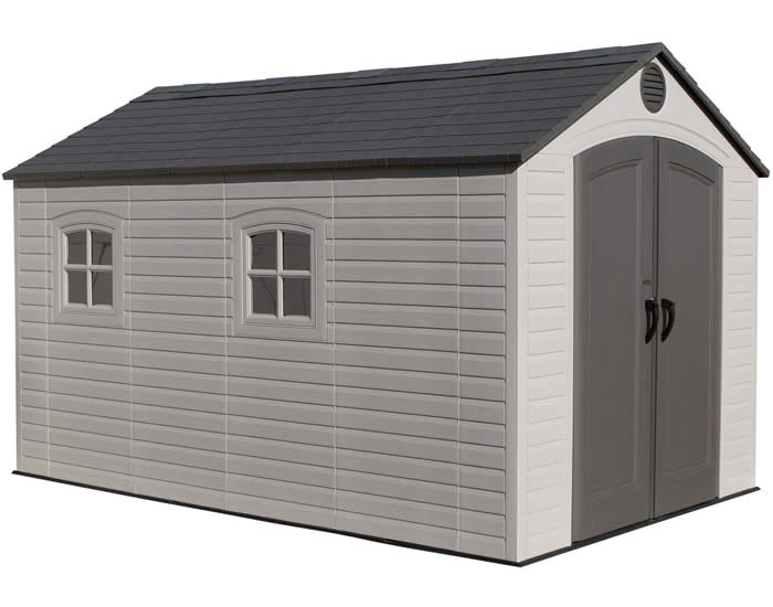 thumbnail image 2 of Resin Shed U-HOMY 8 X 8 FT Resin Outdoor Storage , Outdoor Storage Shed Floor Outdoor Storage Tool Shed Windows Lockable Door Resin Garden Shed Lawnmower Bike Pool Supply Shed With Floor 2 of 13