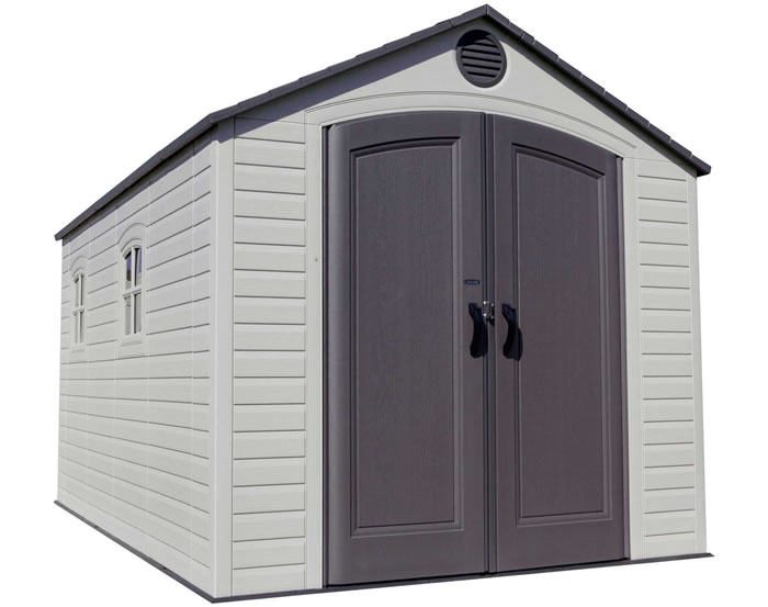 Lifetime Sheds 8x15 Plastic Storage Shed w/ 2 windows