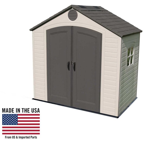 The Lifetime 8x5 Shed is designed to deliver big functionality in a compact footprint