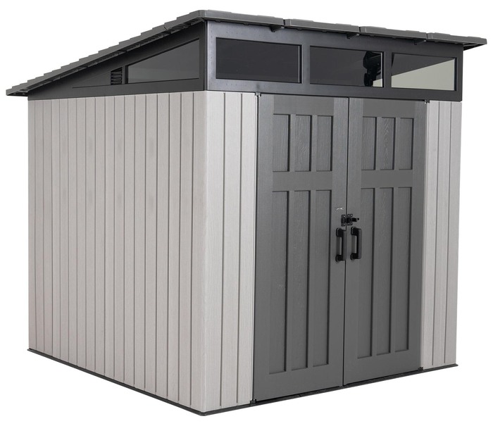 Lifetime 8.3 x 8.3 Modern Outdoor Plastic Storage Shed Kit