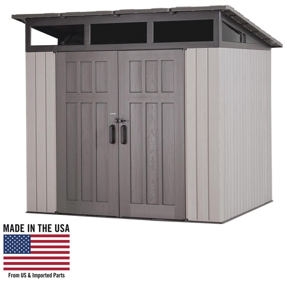 Lifetime Modern Outdoor Plastic Storage Shed Kit w/ Clerestory Windows