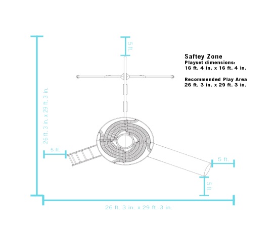 Lifetime Adventure Tower Swing Set 91200 Recommended Safety Zone