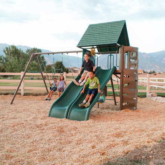 Lifetime Big Stuff Two-Slide Swing Set