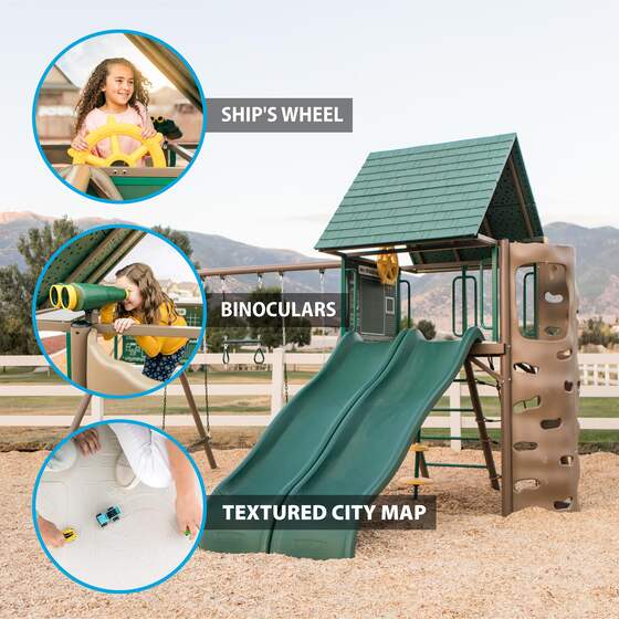 Lifetime Big Stuff Two-Slide Swing Set