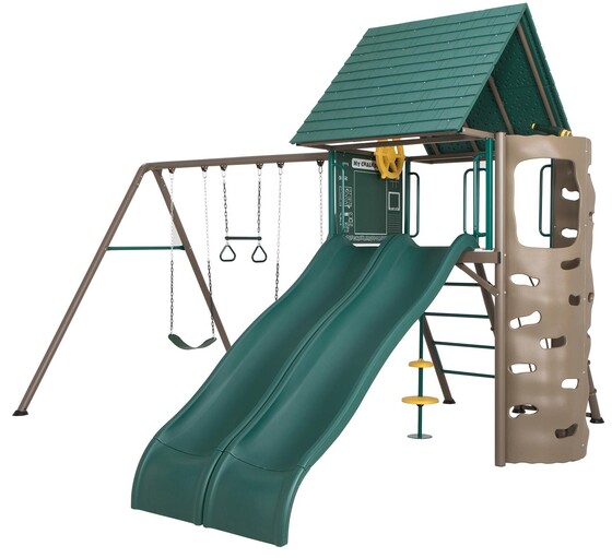 Lifetime Big Stuff Two-Slide Swing Set