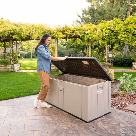 Lifetime Heavy-Duty 150 Gallon Deck Box versatile storage solution