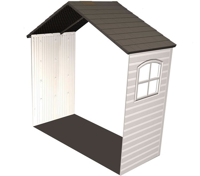 Lifetime 8' Shed Extension Kit w/ Window & Skylight