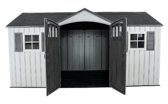 Wide front double doors allow convenient access to large equipment and supplies.