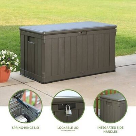 Lifetime Sheds 116 Gallon Plastic Deck Box - Features & Benefits