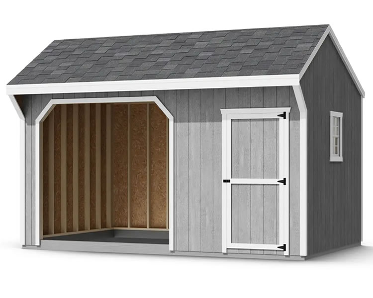 Little Cottage 10x16 Animal Run-In Shelter w/ Tack Room