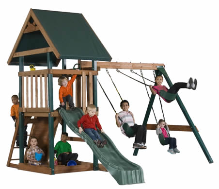 Mongoose Manor Wood Swing Set - Backyard Sheds & Play Mongoose Manor Wood Swing Set - Backyard Sheds & Play