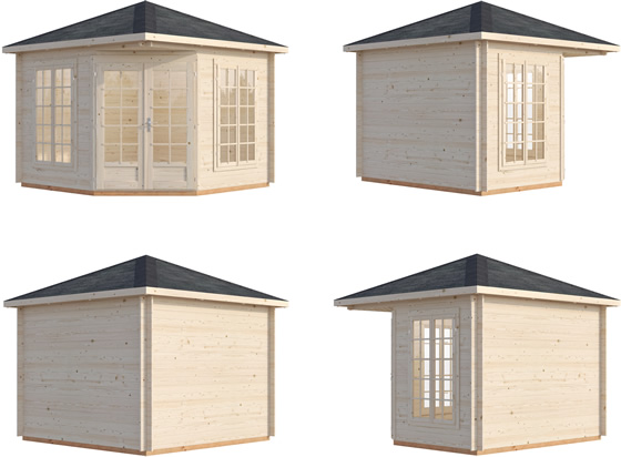 View All Four Sides Of The Cabin Exterior
