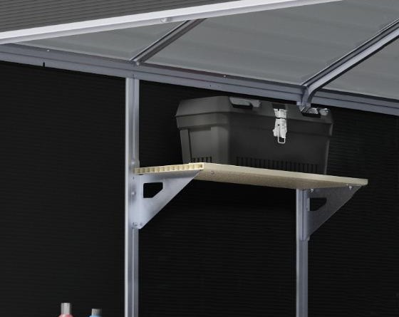 Shelf can hold up to 66 lbs.