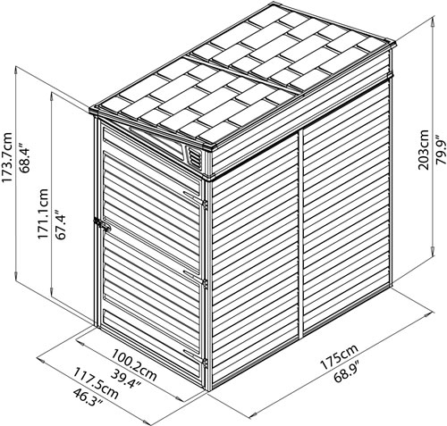 Palram 4x6 Shed Measurements