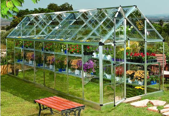 Palram 6x16 Snap & Grow Hobby Greenhouse Assembled in Backyard