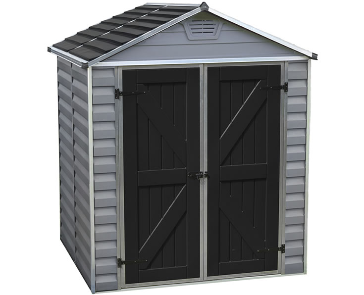 Palram 6x5 Skylight Storage Shed Kit - Gray