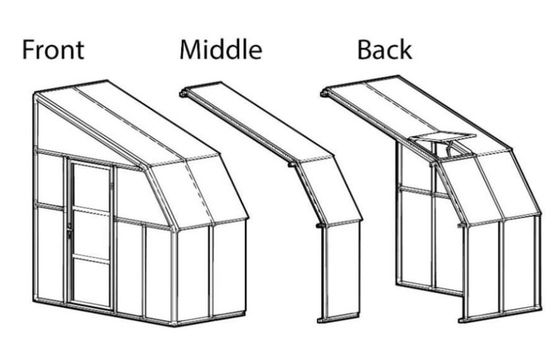Palram - Canopia 8x12 Sun Room 2 Greenhouse Kit - White