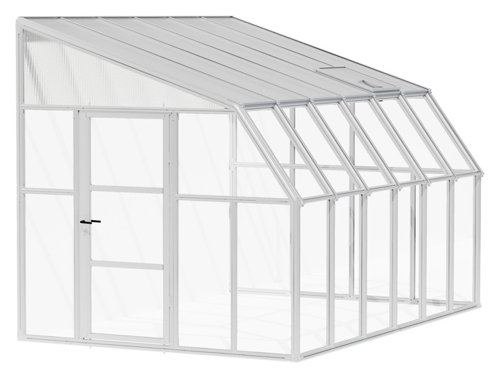 Palram - Canopia 8x12 Sun Room 2 Greenhouse Kit - White