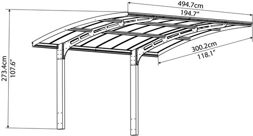 Palram Arizona Breeze Carport Measurements