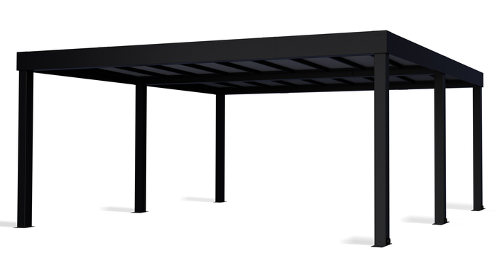 Palram - Canopia Oslo 20x20 Carport Kit - Black/Gray