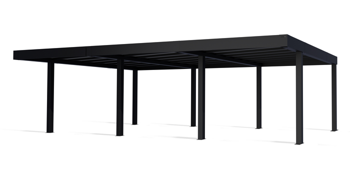 Palram - Canopia Oslo 20x30 Carport Kit - Black/Gray
