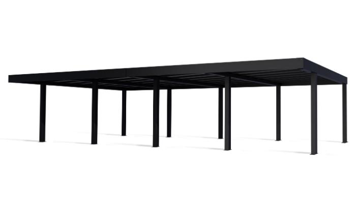 Palram - Canopia Oslo 20x40 Carport Kit - Black/Gray