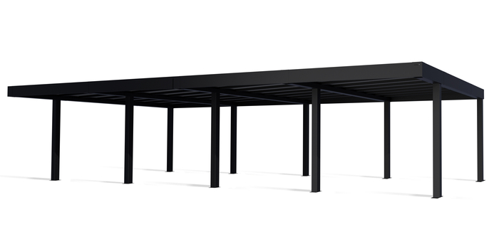 Palram - Canopia Oslo 20x40 Carport Kit - Black/Gray