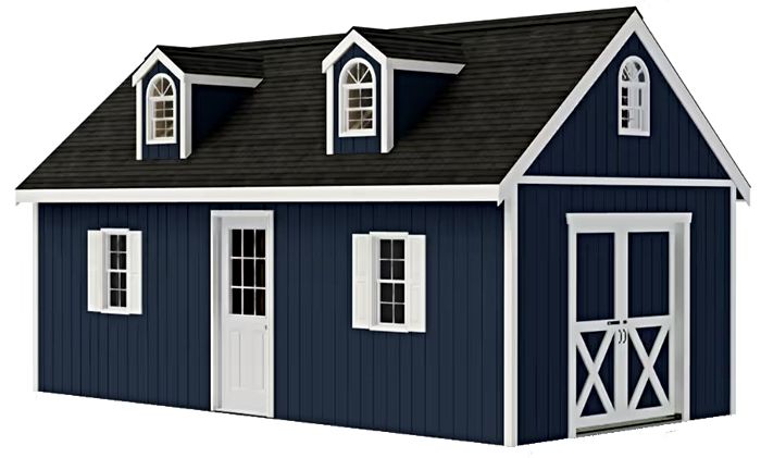 Planner's Paradise Elite 12x16 Shed - Sliding Doors + Dormer Kit