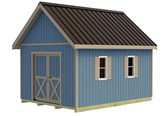From the Planner's Paradise Series, this 12x20 ALL Pre-Cut Shed Kit features centered gable sliding doors, a 10/12 pitch roof, and a loft for extra storage.