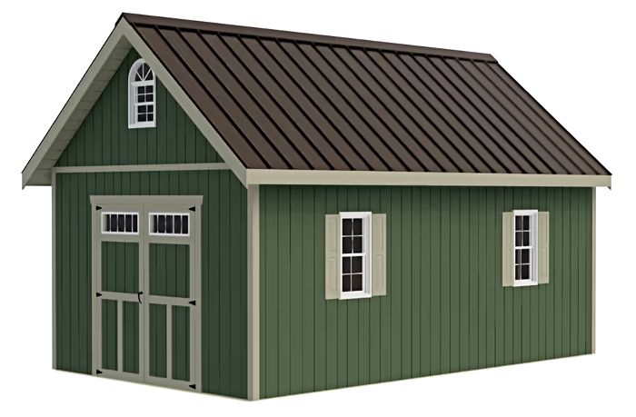 Springfield 12x16 Wood Storage Shed Kit - ALL Pre-Cut