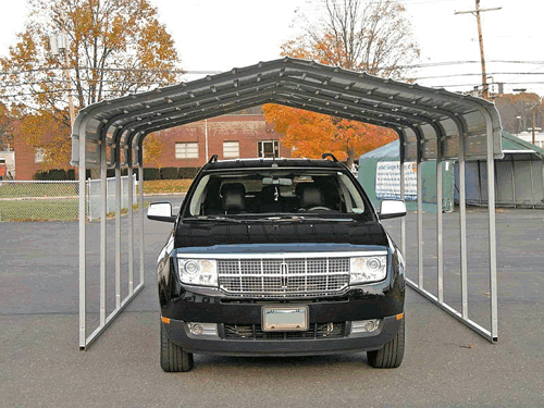 Rhino 12x20x8 Steel Carport Front View