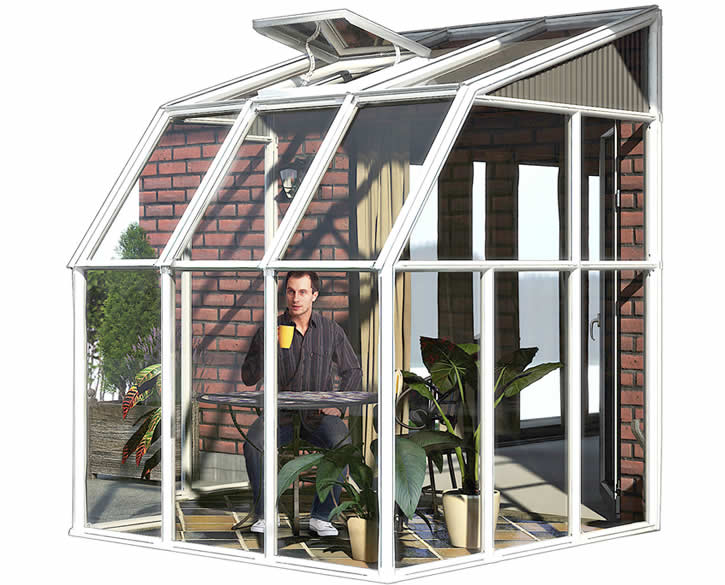 Rion 6x6 Sun Room 2 Greenhouse Kit - White