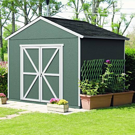 Handy Home Rookwood 10x10 Shed beautifully constructed outdoor.