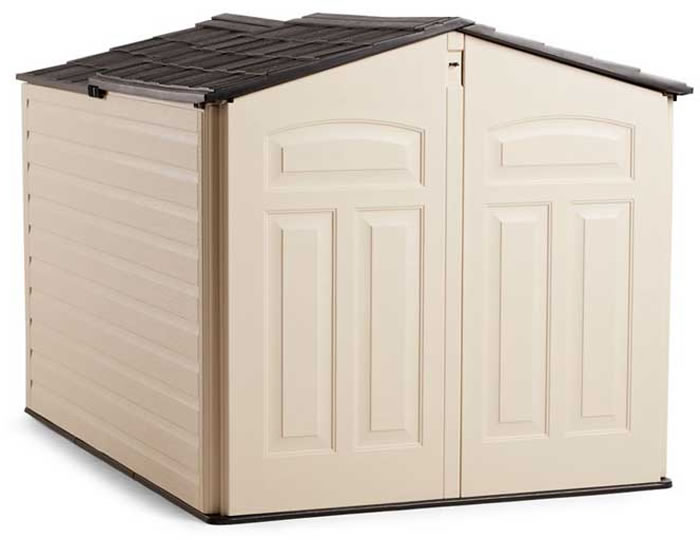 Rubbermaid 6x4 Slide-Lid Resin Shed - Sandalwood