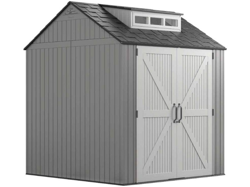 Rubbermaid 7x7 Easy Install Resin Shed - Gray Rubbermaid 7x7 Easy Install Resin Shed - Gray