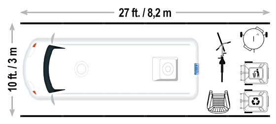 ShelterTube 10x27x8 Wind and Snow-Load Rated Garage Measurements