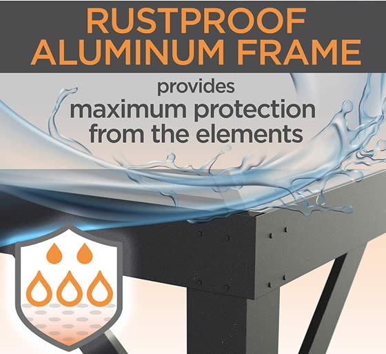 Rust Resistant Galvanized Steel Roof and Aluminum Frame