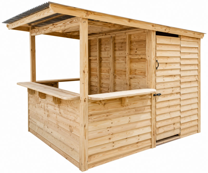 Storehouse 10x10 Wood Taverns-To-Go Shed Combo Installed
