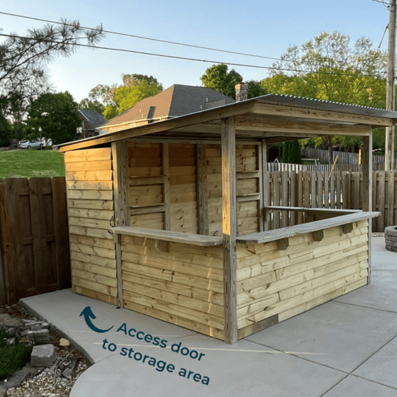 Storehouse 10x10 Taverns Shed - access door