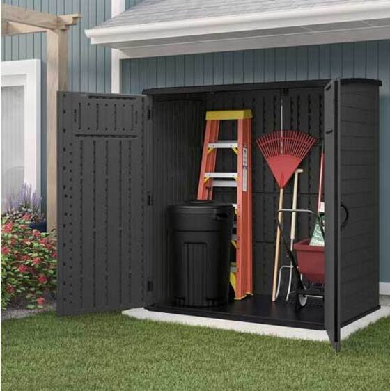 Suncast 6x6.5 Vertical Resin Storage Shed Kit - 106 cubic feet of Interior Capacity