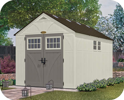 Suncast 8x13 Tremont Resin Shed w/ Floor & 2 Windows