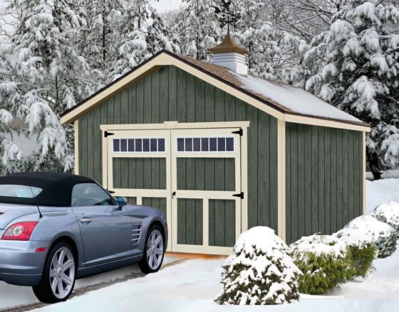 The finished exterior of the Tailored Titan showcases a classic gable design.