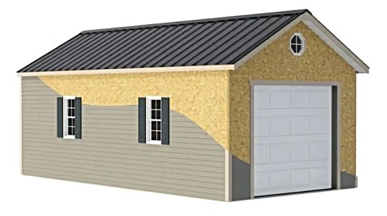 Transform your backyard with the Tailored Titan 12x16 Prep-for-Vinyl Garage Kit- built for strength, flexibility, and curb appeal. Featuring pre-cut materials, 8'1