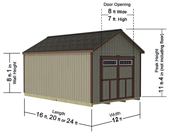 Tailored Titan Storage Garage Kit Measurements Diagram