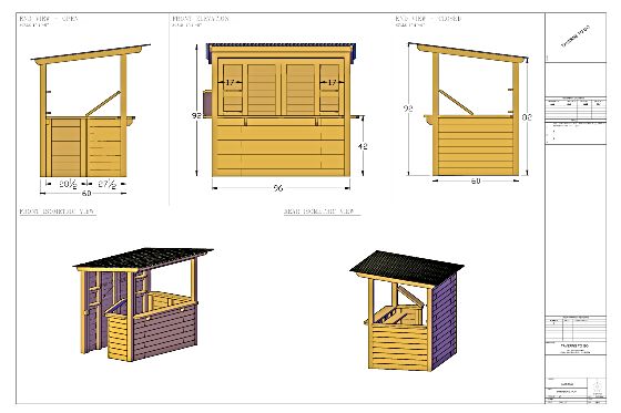 The Castlebar 8x5 Medium Wooden Tavern-To-Go Bar Measurements