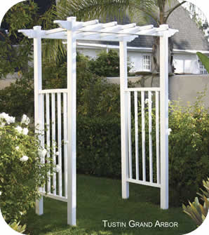 DuraMax Tustin Grand Picket Vinyl Garden Arbor DuraMax Tustin Grand Picket Vinyl Garden Arbor